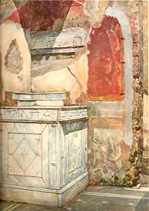 Lararium in the House of L Caecilius Jucundus Pompeii by Luigi Bazzani