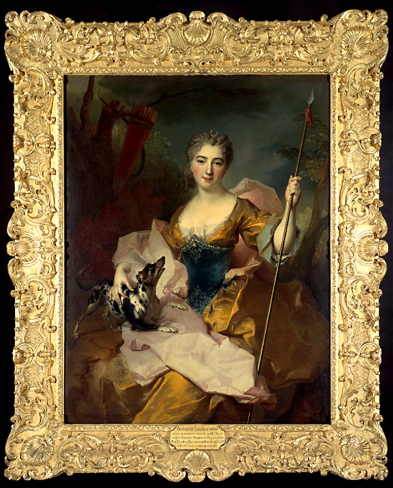 Largillière - Portrait allégorique en Diane chasseresse de Françoise Turrettini, 1721