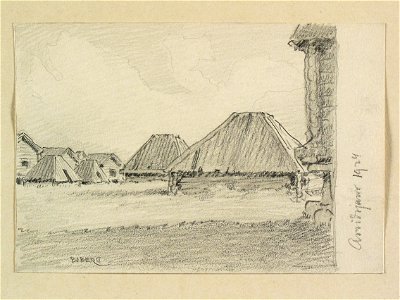 Lappland, Piteå lappmark, Arvidsjaurs sn. Teckning av Ferdinand Boberg - Nordiska museet - NMA.0088280