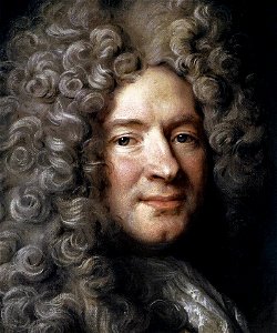 Nicolas de Largillière - Portrait of a Man in a Purple Robe (detail) - WGA12475