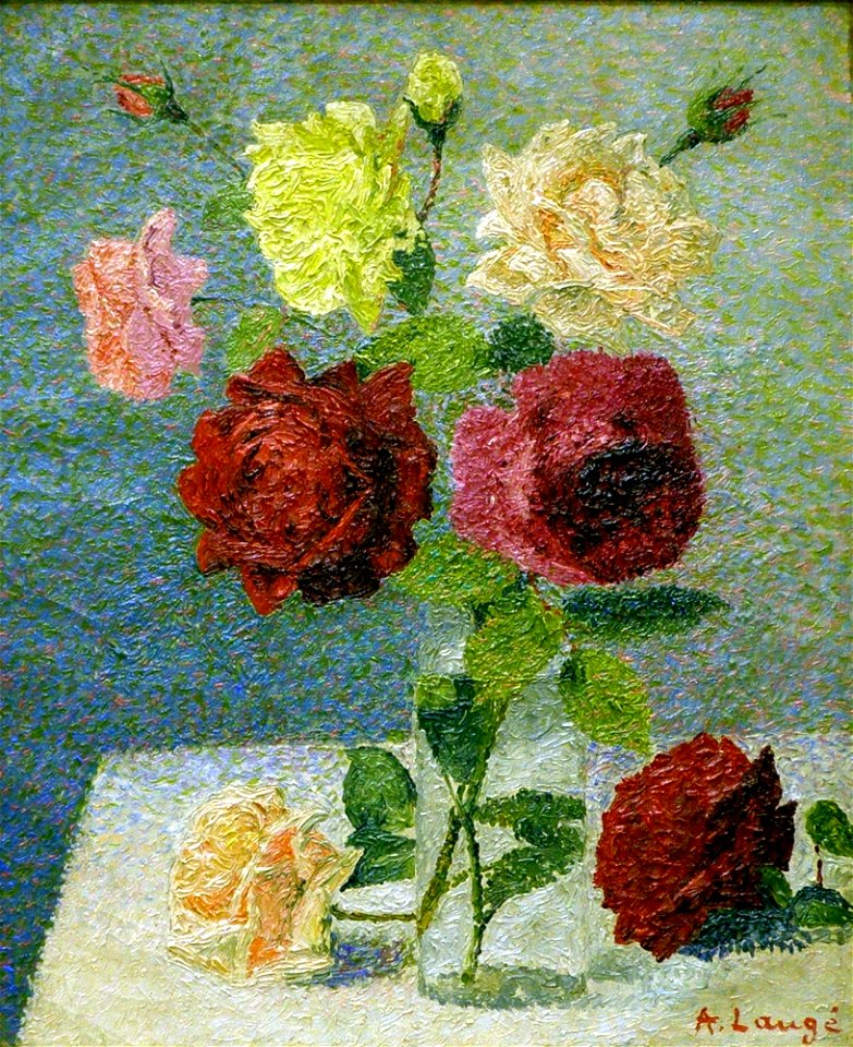 Achille Laugé (1861-1944) - Bouquet de roses
