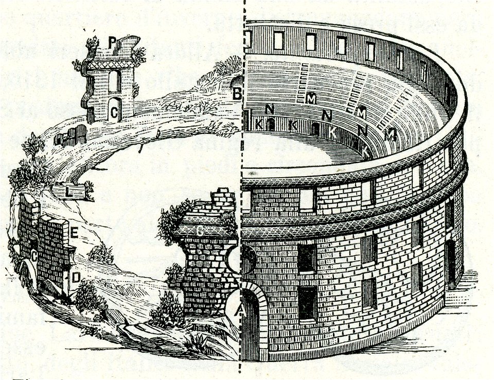 Larino anfiteatro ricostruito secondo un disegno del 1740