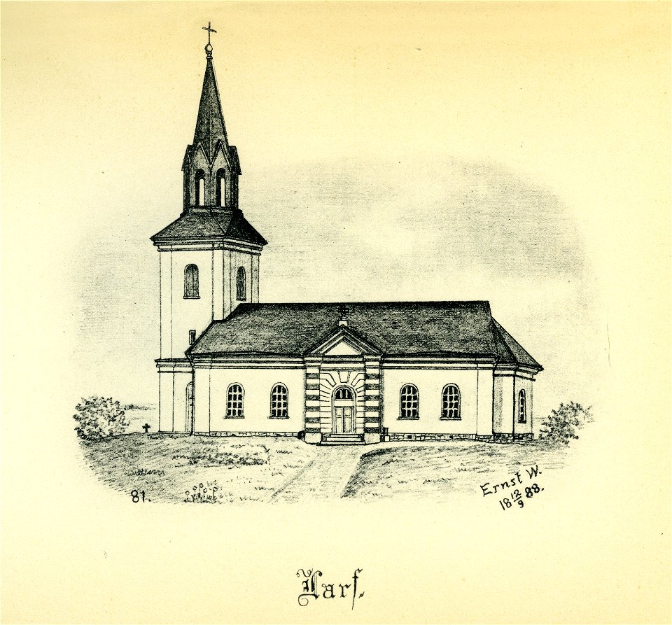 Larvs kyrka 1888 (Ernst Wennerblad 1902)