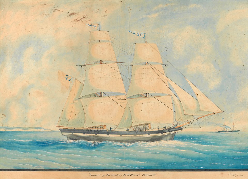 Laura of Rochester - D.W. Dixon Commdr. Off Havre July 17th 1858 RMG PY8558