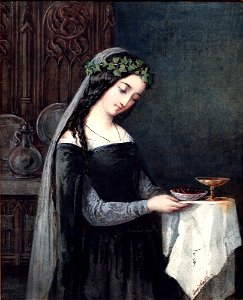 Laure de Sade tenant un plateau - Adèle-Anaïs Toudouze