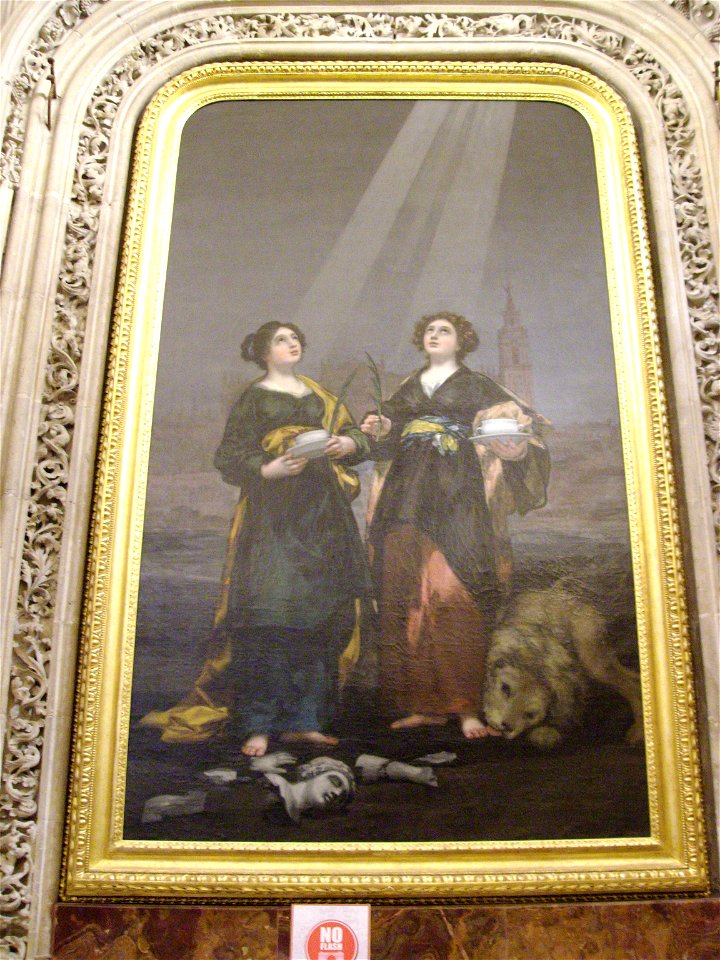 Las santas Justa y Rufina, de Francisco de Goya (Sacristía de los Cálices de la catedral de Sevilla)