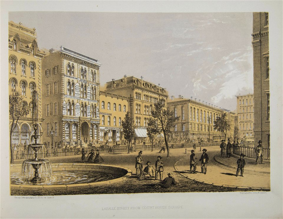 LaSalle Street from Courthouse Square (NBY 1740)