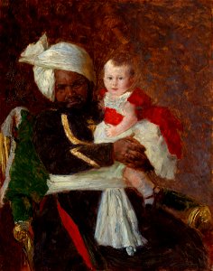 Laurits Regner Tuxen (1853-1927) - Prince Alexander of Battenberg (1886-1960) with Muhammed Bukhsh - RCIN 403610 - Royal Collection