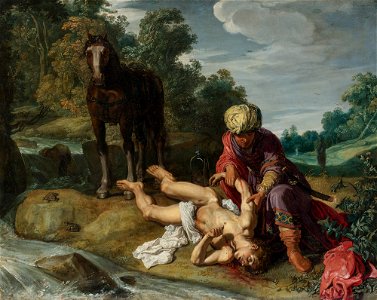 Pieter Lastman - The Good Samaritan tending the wounds of the traveller