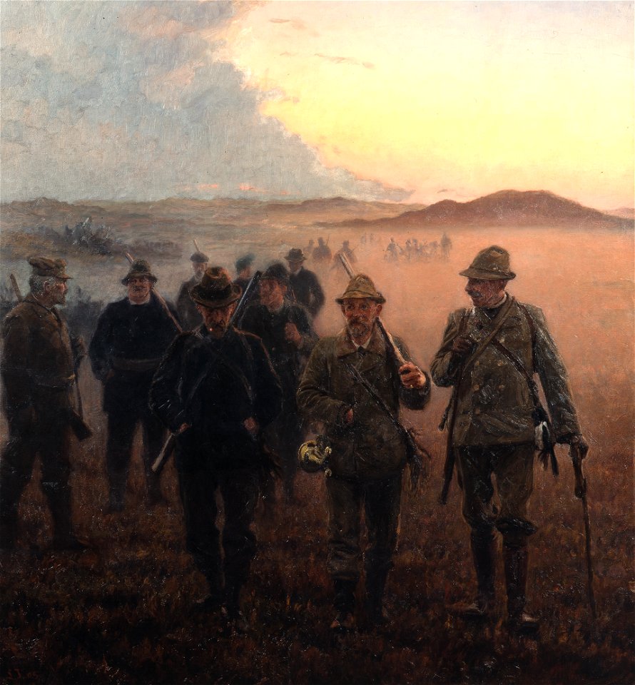 Laurits Tuxen, Hjemvendende skagensjægere, not signed, 1634, Skagens Museum