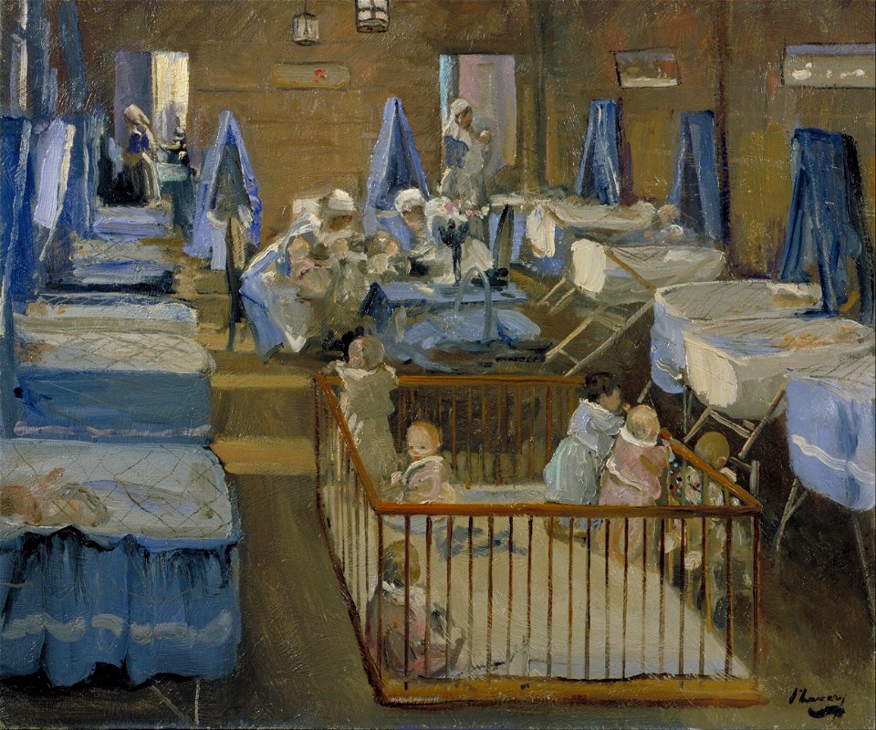 Lavery, John (Sir) (RA) (RSA) - Lady Henry's Crêche, Woolwich - Google Art Project