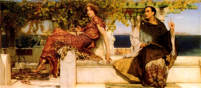 Lawrence Alma-Tadema - The Conversion of Paula by Saint Jerome, 1898