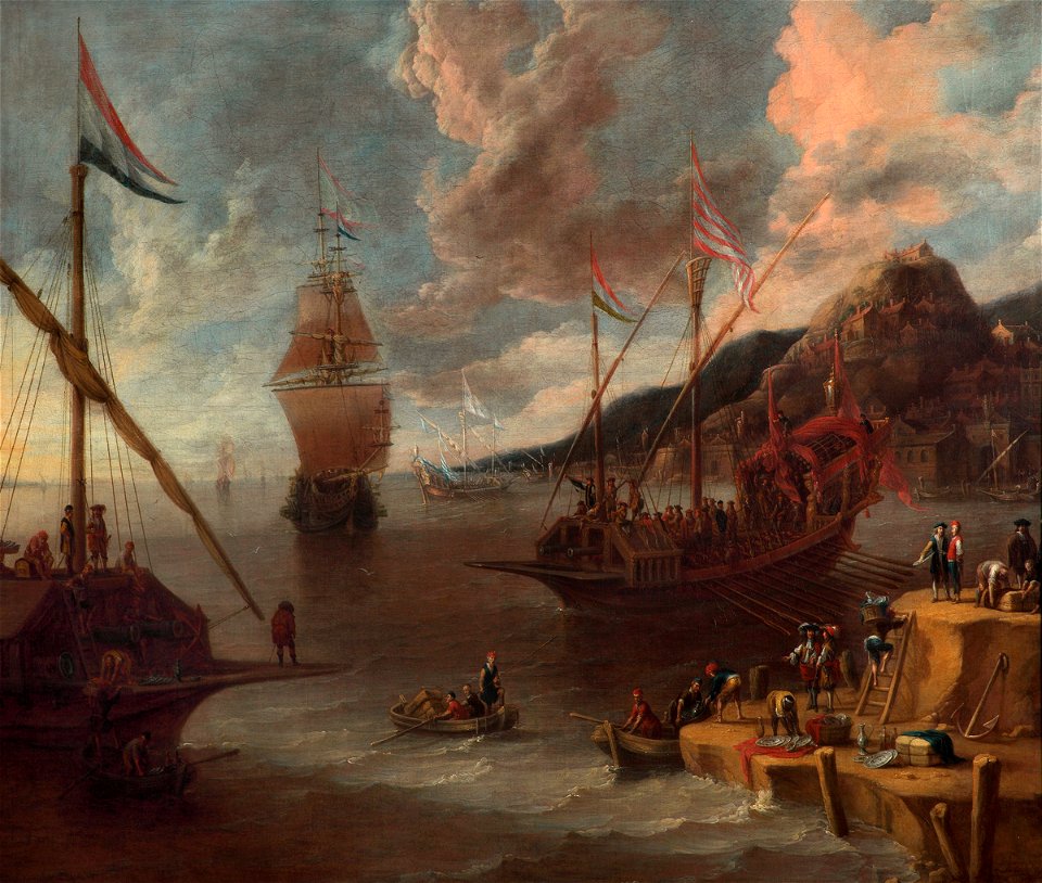Laureys a Castro - A Mediterranean harbour scene