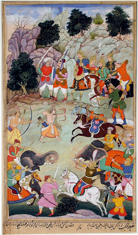 Lava and Kishu engage Lakshmana in battle