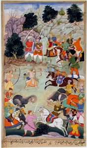 Lava and Kishu engage Lakshmana in battle