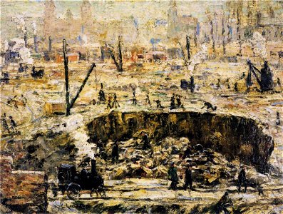 Excavation Penn Station Ernest Lawson 1906