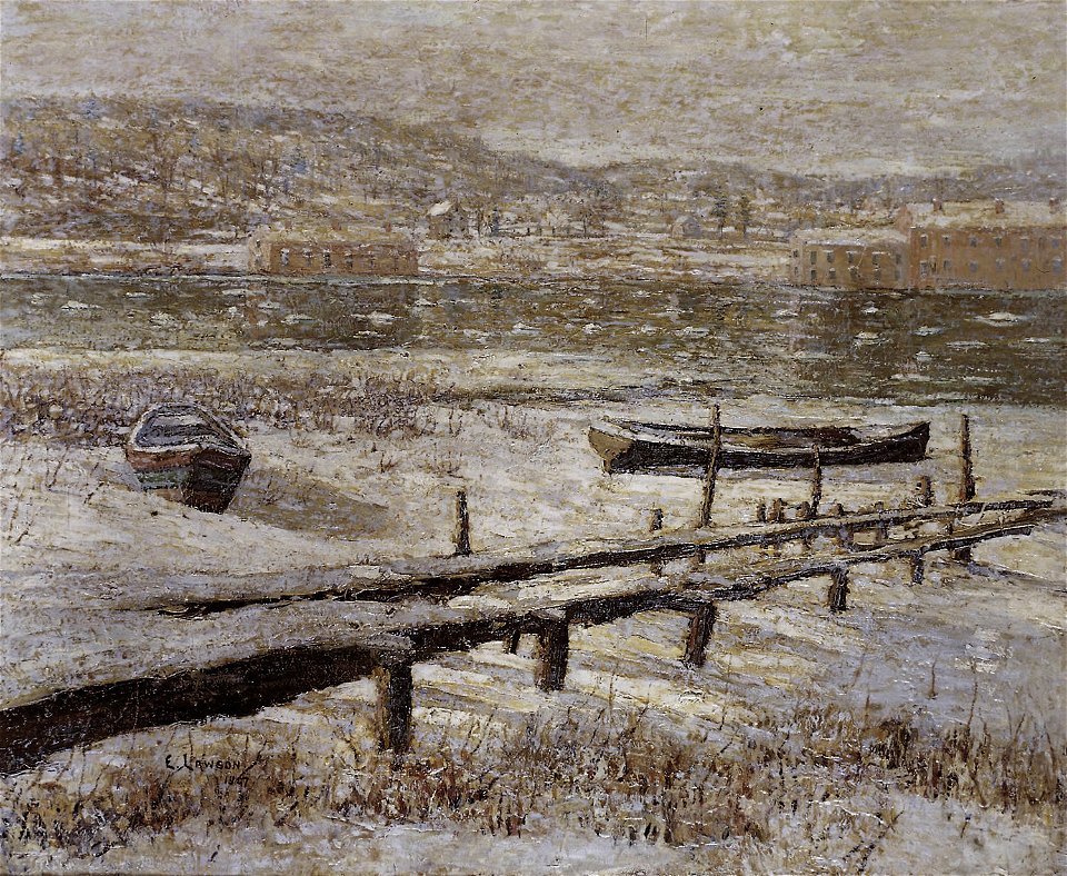 Ernest Lawson - Winter on the River