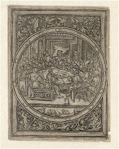 Last Supper ca.1519 print by Master S., S.II 4869, Prints Department, Royal Library of Belgium