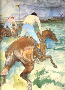 Lautrec the jockey 1899. Free illustration for personal and commercial use.