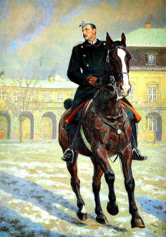 Laurits Tuxen , Kong Christian X til Hest. Fra Christiansborg Ridebane, 1919, Ny Carlsberg Fondet