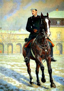 Laurits Tuxen , Kong Christian X til Hest. Fra Christiansborg Ridebane, 1919, Ny Carlsberg Fondet