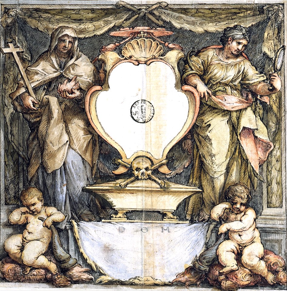 Lazzaro Baldi - Presentation Drawing for an Epitaph - Google Art Project