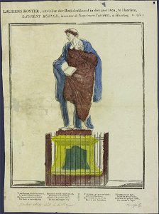 Laurens Koster, uitvinder der boekdrukkunst in den jare 1421, te Haarlem-Catchpenny print-SMC K 0075