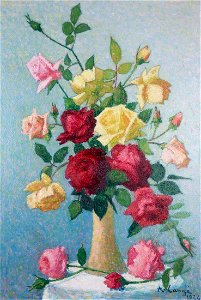 Vase of Roses by Achille Laugé, 1924