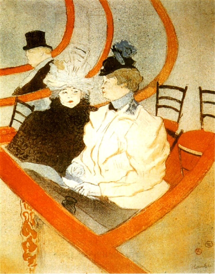 Lautrec a box at the theater (lith)