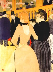 Lautrec at the moulin rouge, la goulue and mome fromage 1892. Free illustration for personal and commercial use.