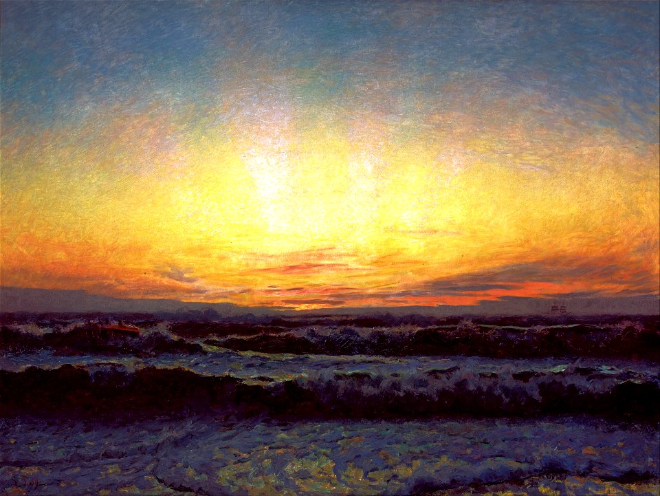 Laurits Tuxen - The North Sea in stormy weather. After sunset. Højen - Google Art Project