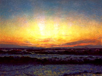 Laurits Tuxen - The North Sea in stormy weather. After sunset. Højen - Google Art Project