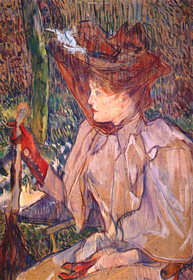 Lautrec woman with gloves (honorine p) c1890