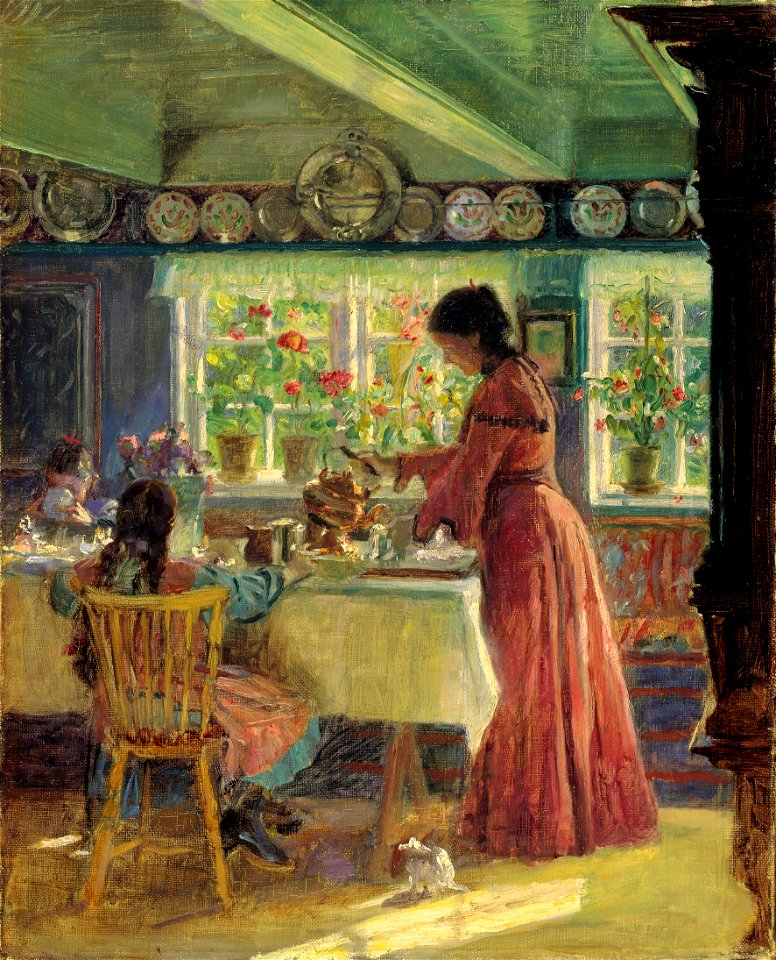 Laurits Tuxen - Pouring the morning coffee - Google Art Project