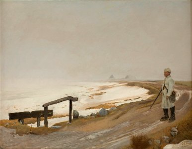 Laurits Andersen Ring - Foggy winter's day. Karrebæksminde - Google Art Project. Free illustration for personal and commercial use.