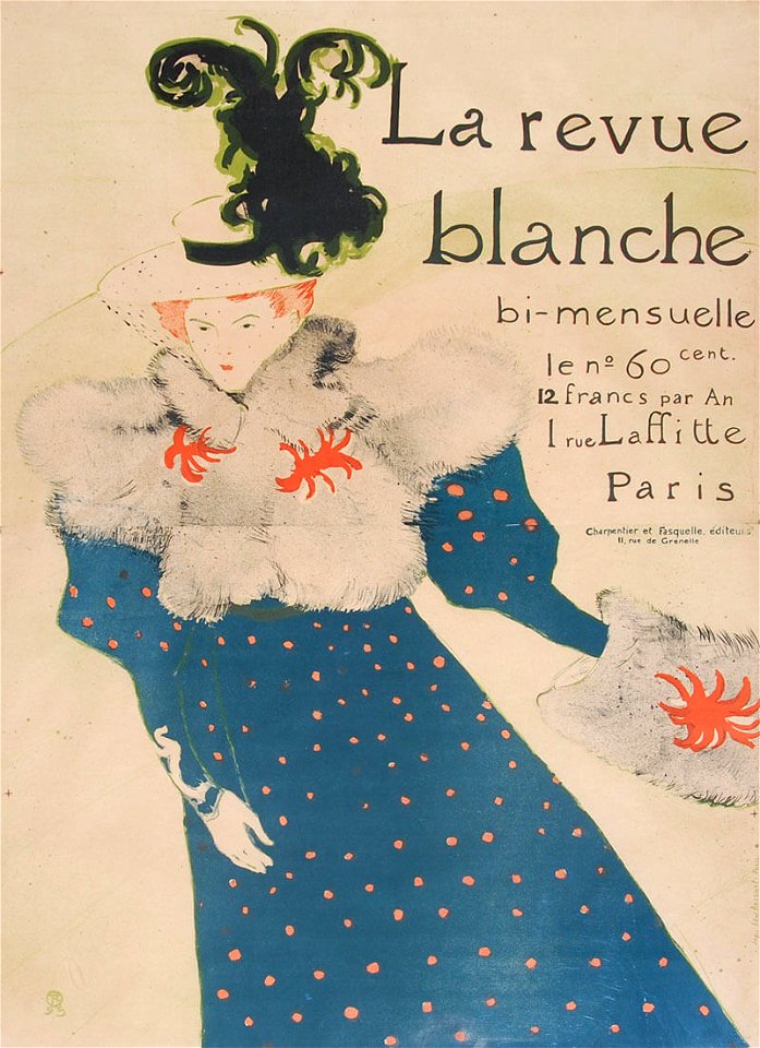Lautrec la revue blanche (poster) 1895