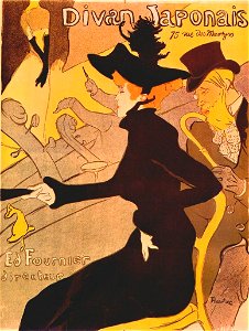 Lautrec divan japonais (poster) c1892-3. Free illustration for personal and commercial use.