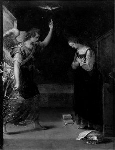 Lavinia Fontana - The Annunciation - Walters 371814. Free illustration for personal and commercial use.