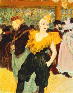 Lautrec the clownesse cha-u-kao at the moulin rouge 1895. Free illustration for personal and commercial use.