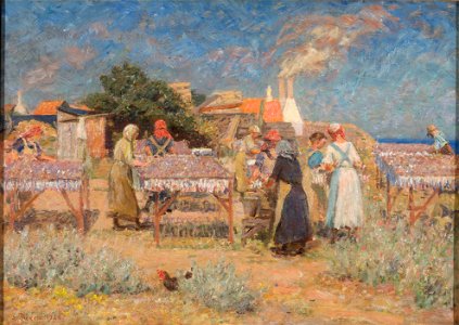 Laurits Tuxen - Sun drying herrings - Google Art Project