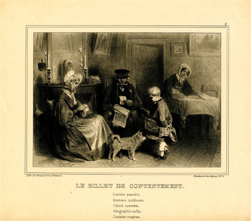 Le billet de contentement (BM 1863,0725.395)