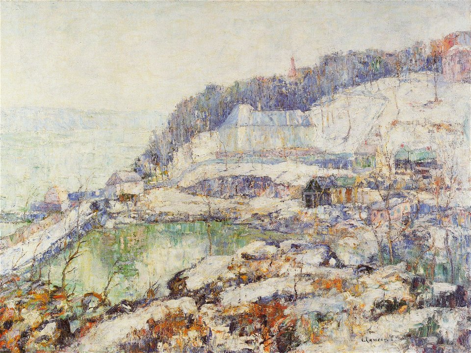 Ernest Lawson - The Hudson at Inwood (c. 1917)