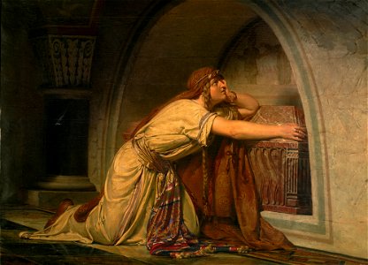 Lawrence Alma-Tadema - Clotilde at the Tomb of her Grandchildren