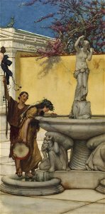 Lawrence Alma-Tadema Between Venus and Bacchus