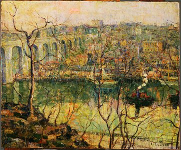 Ernest Lawson - High Bridge - Early Moon - Google Art Project