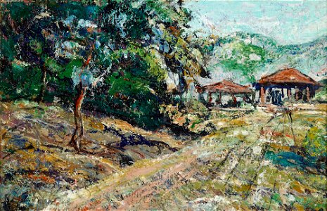 Sketch for Mural in Post Office in Short Hills, New Jersey by Ernest Lawson