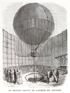 Le ballon captif de l'avenue de Suffren, 1868