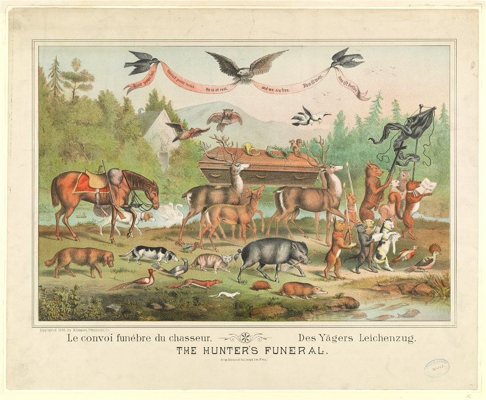 Le convoi funèbre du chasseur. Des yägers leichenzug. The hunter's funeral; LCCN2003679890