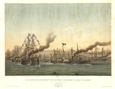 Le Breton - Napoléon III escorté par la flotte cuirasée se rend en Algérie - 1865