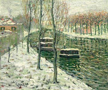 Ernest Lawson - Houseboats (ca.1893)